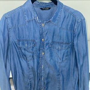 Massimo Dutti Blue Denim Shirt sz 6